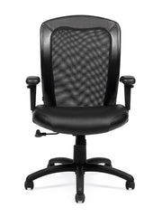Luxhide Adjustable Mesh Back Ergonomic Chair - JD11692 - Joe's Discount Office Furniture