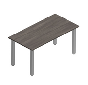 Square Post Rectangular Desks - Tungsten Legs