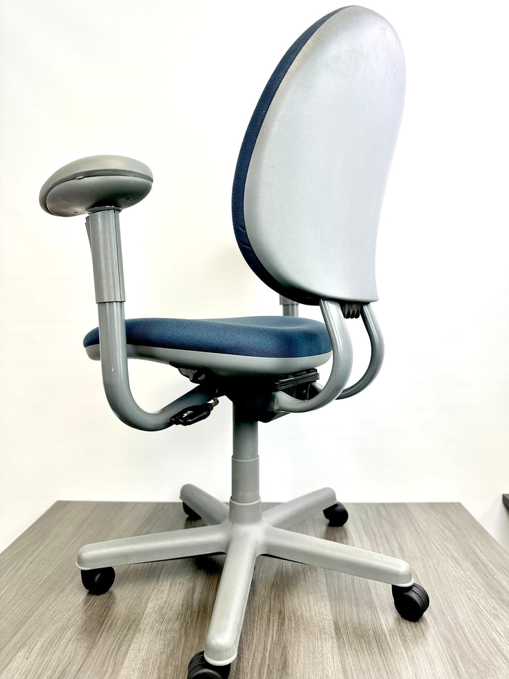 Steelcase Criterion - Dark Blue on Grey - High Back - Pre-Owned