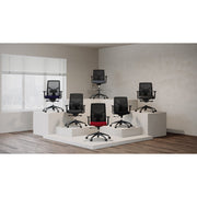 Starlight Mid Back Stool with Black Frame