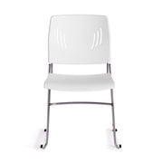 Armless Stackable Side Chair with Chrome Frame