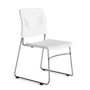 Armless Stackable Side Chair with Chrome Frame