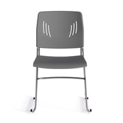 Armless Stackable Side Chair with Chrome Frame