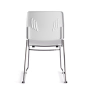 Armless Stackable Side Chair with Chrome Frame