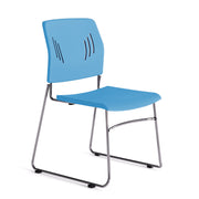 Armless Stackable Side Chair with Chrome Frame