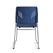 Armless Stackable Side Chair with Chrome Frame