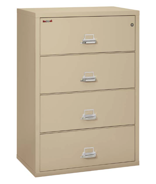FireKing - 4-Drawer Lateral - Letter/Legal - Putty - (4-3822-C) - List Price: $6,272.69 - Pre-Owned Good Condition