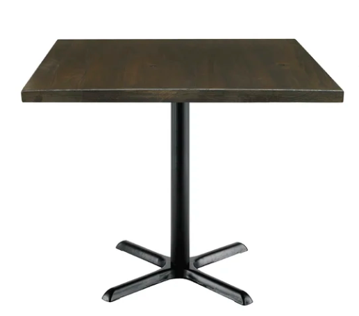 Square Table - Black "X" Base- 48" x 48" - Espresso