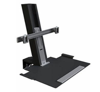 Humanscale - QuickStand Heavy Mount w/ Large Platform And Crossbar - Black - Brand New