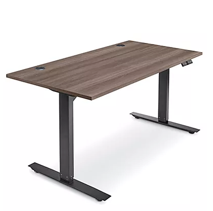 Height Adjustable Table - 48 x 30 - Artisan Grey Top w/ Black Base