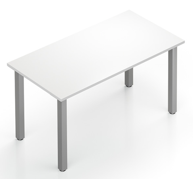 Square Post Rectangular Desk/Table (Tungsten Legs)