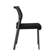 Mesh Back Armless Guest Chair - Stackable - Comes w/ Casters & Glides for Legs - JD606MM