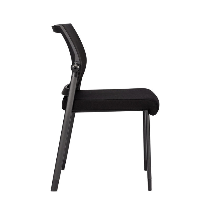 Mesh Back Armless Guest Chair - Stackable - Comes w/ Casters & Glides for Legs - JD606MM