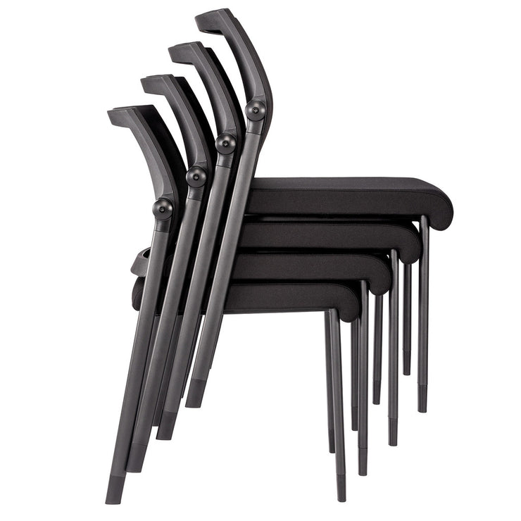 Mesh Back Armless Guest Chair - Stackable - Comes w/ Casters & Glides for Legs - JD606MM