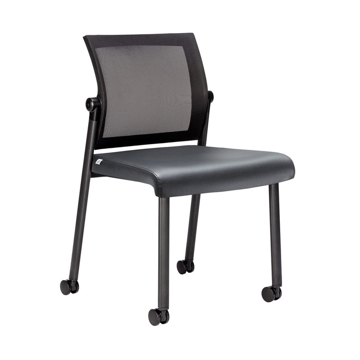 Mesh Back Armless Guest Chair - Stackable - Comes w/ Casters & Glides for Legs - JD606MM