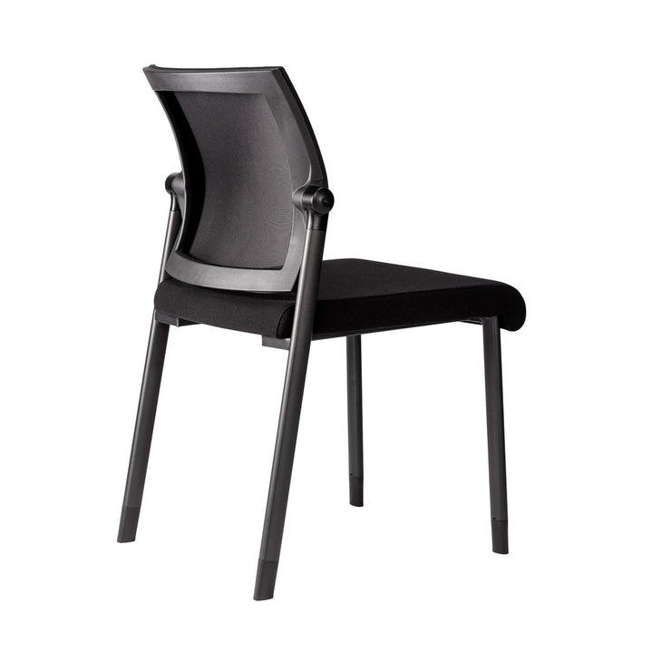 Mesh Back Armless Guest Chair - Stackable - Comes w/ Casters & Glides for Legs - JD606MM