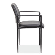 Guest Stack Chair with Arms and Black Frame