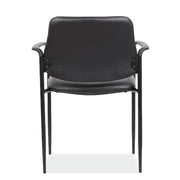 Guest Stack Chair with Arms and Black Frame