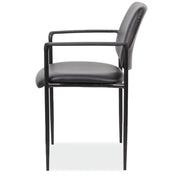 Guest Stack Chair with Arms and Black Frame