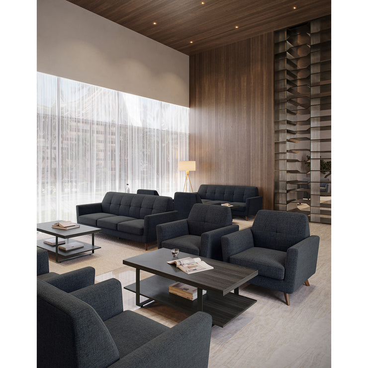 Office Source Partridge Sofa with Wood Legs
