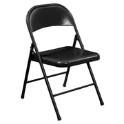 Commercial Grade Steel Folding Chairs - 4 Pack
