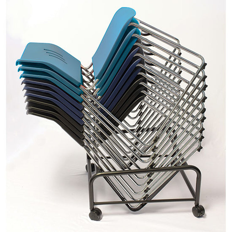 Stack Chair Dolly - Holds 16 Chairs - Black