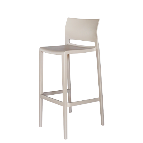 Global Furniture Group - Bakhit - Armless Bar Stool - Polymer Seat & Back - Fully Assembled (6754)