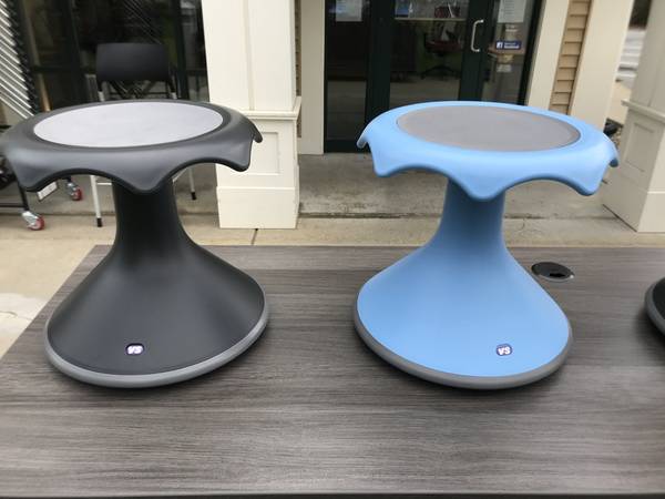 Hokki Stools 12" - Blue & Black - Flexible Seating - Brand New - Joe's Discount Office Furniture
