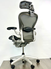 Herman Miller Aeron - Size: B - w/ Headrest of Your Choice - Custom Configuration - Fully Featured w/ Fully Adjustable Arms - Certified Pre-Owned