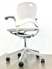 Herman Miller - Caper Task Chair - White on Grey - w/ FLEXNET Seat - Brand New Open Box