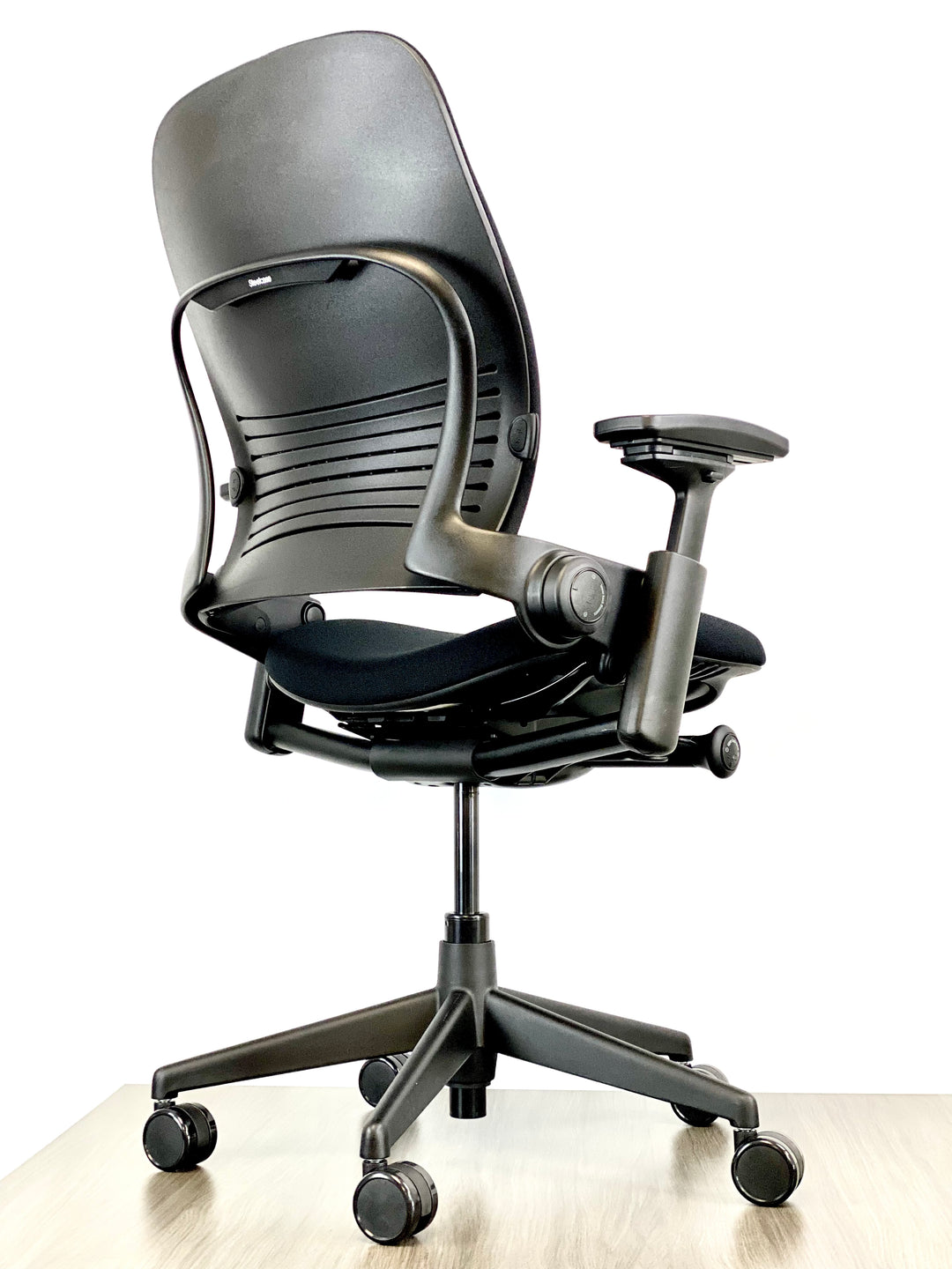 Steelcase Leap Chair V2 - Black on Black - Fully Featured - 4D Arms Steelcase Leap Chair V2 - Black on Black - Fully Featured - 4D Arms