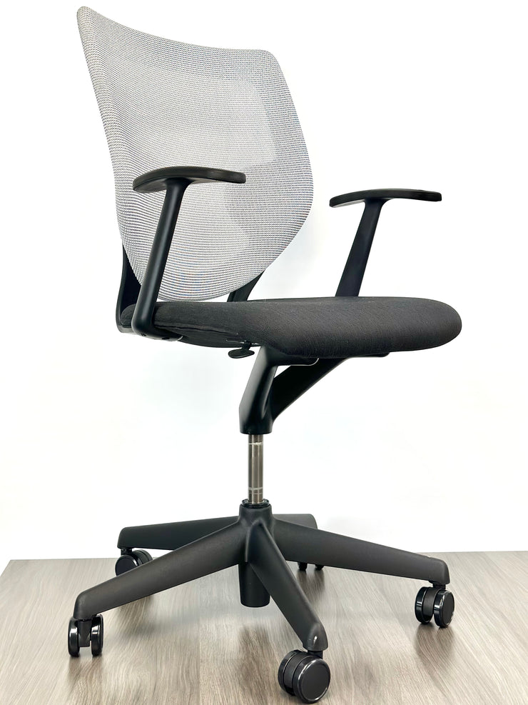 Keilhauer Simple Chair - Black on Light Grey - Fully Featured - Brand New Open Box