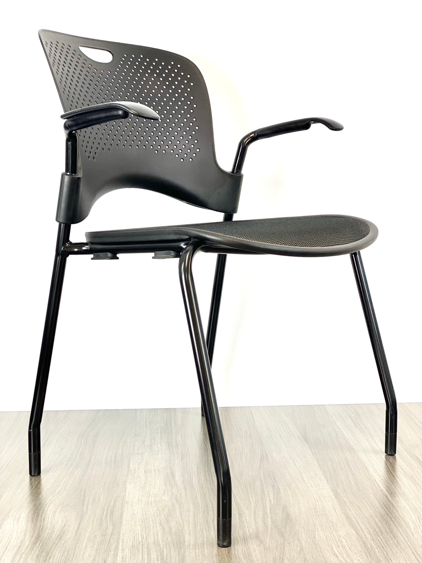 Herman Miller - Caper - Black on Black - w/ FLEXNET Seat - Fixed Arms
