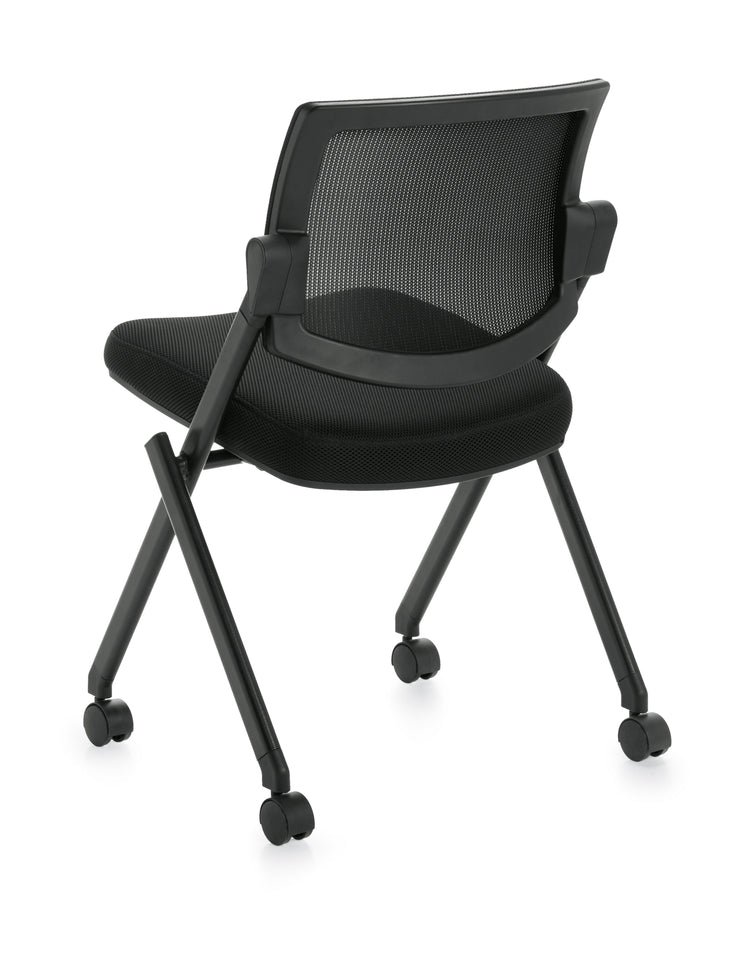 Mesh Back Flip Seat Armless Nesting Chair - JD11341B - Joe's Discount Office Furniture