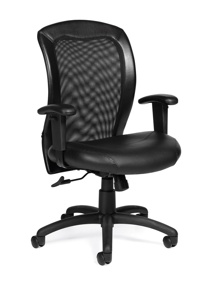 Luxhide Adjustable Mesh Back Ergonomic Chair - JD11692 - Joe's Discount Office Furniture