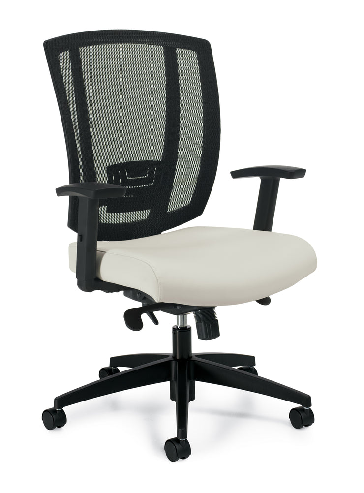 Upholstered Seat and Mesh Back Synchro-Tilter - JD3101 - Joe's Discount Office Furniture