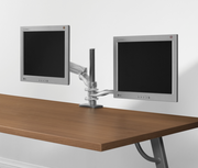 Global - Monitor Arms - Dual Screen - Double Extension - Height Adjustable Pole Base - (MON2SDEH) - List Price: $936 - Joe's Discount Office Furniture