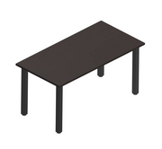 Square Post Rectangular Desks - Black Legs