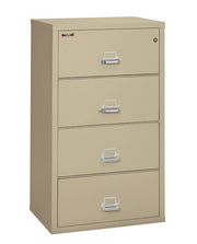 FireKing - 4-Drawer Lateral - Letter/Legal - Putty - Pre-Owned - (4-3122-CPA) - List Price: $4,849