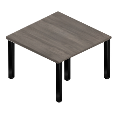 Square Post Square Coffee Tables - Black Legs