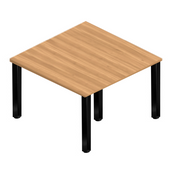 Square Post Square Coffee Tables - Black Legs