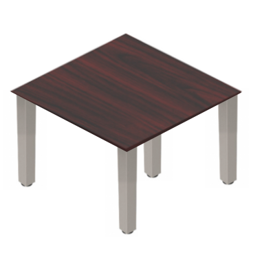 Square Post Square Coffee Tables - Tungsten Legs