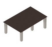 Square Post Rectangular Coffee Tables - Tungsten Legs