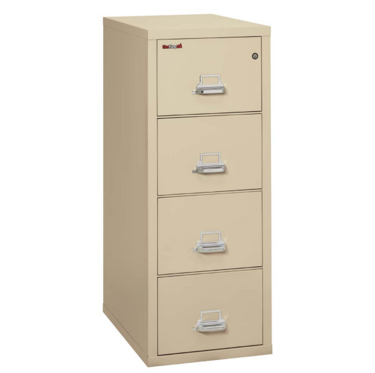 FireKing - Vertical File Cabinet - 4 Drawer -  Letter Size - 31" Depth - Comes w/ 2 Factory Keys - Condition: Pre-Owned - (4-2131-CPA)