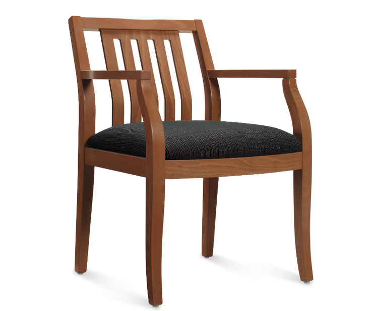 Global Furniture Group - Mayne - Armchair - Vertical Wood Slat Back - (8336T) - List Price: $1,114