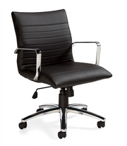 Mid Back Luxhide Executive Chair - JD11734B - Joe's Discount Office Furniture