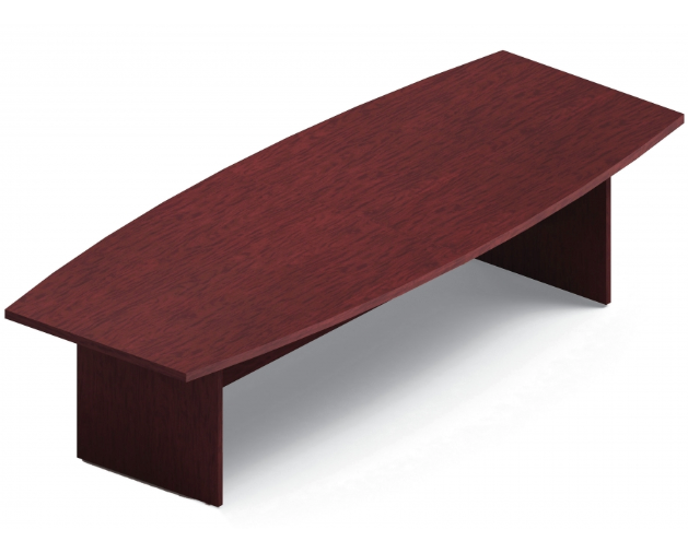 Global Boardroom Conference Table - Boat Top w/ Slab Base - T-Mold Edge - Finish: Avant Cherry (AWC) - (48" D x 120" W x 29" H) - List Price: $1,313 - Joe's Discount Office Furniture